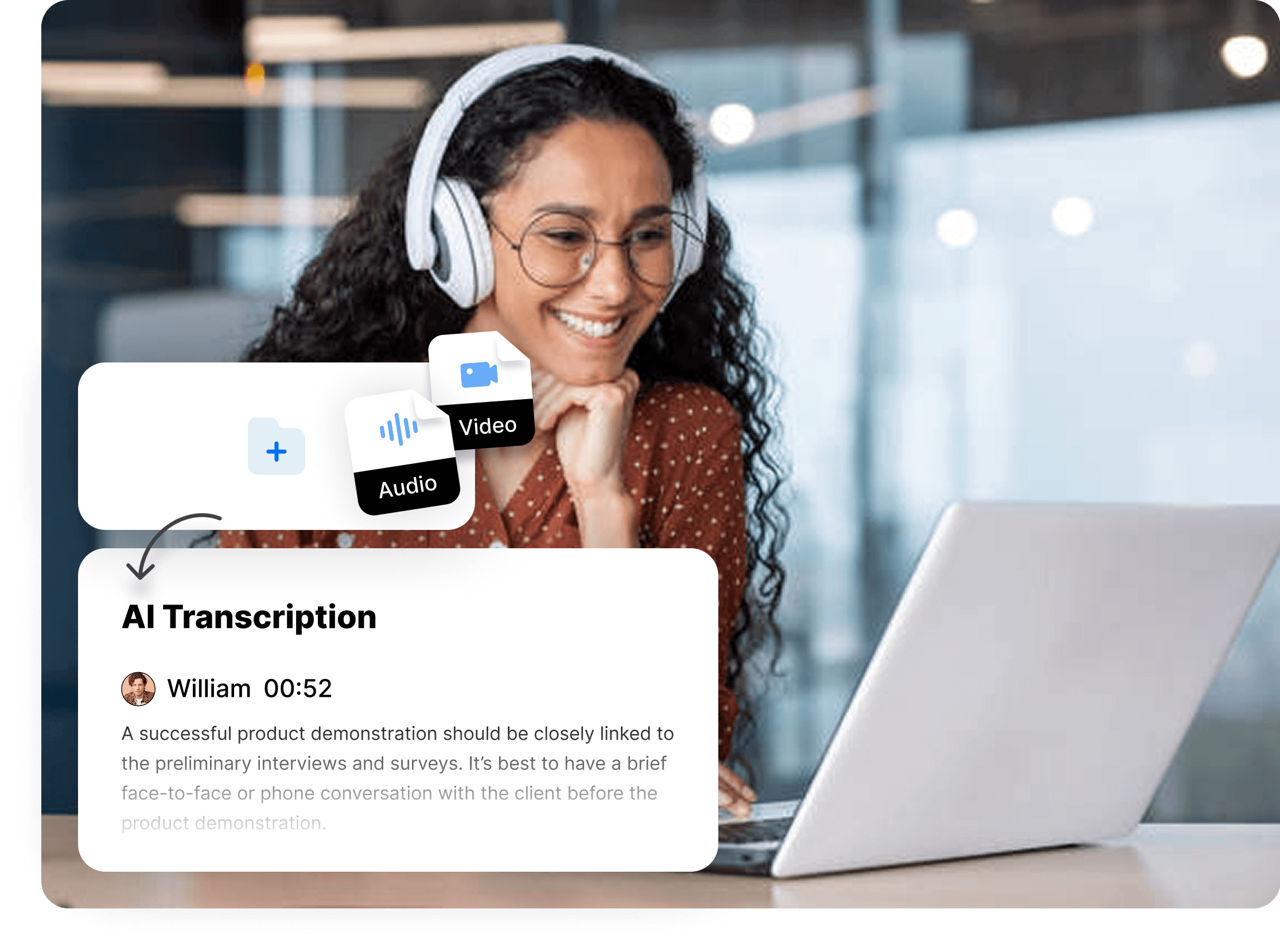 Feature - Transcribe audio & video instantly