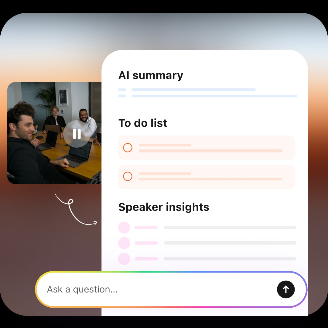 Feature - AI Summaries & Chat for MP4 Transcripts